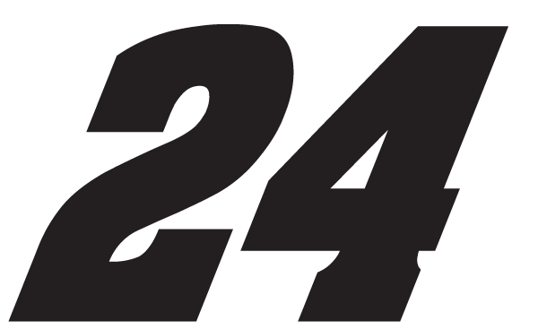 (image for) Racing number 24 decal