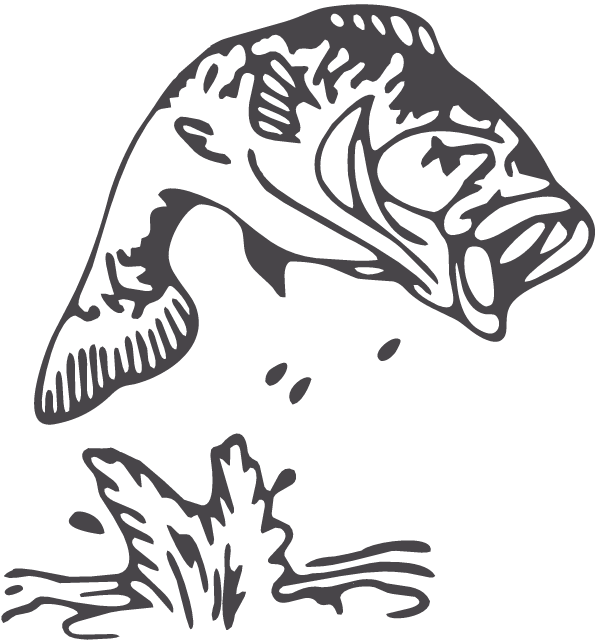 (image for) Largemouth Bass Jumping from the water Decal