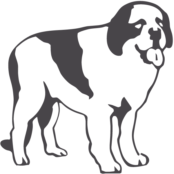 (image for) Black and White Newfoundland Decal