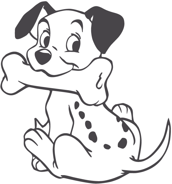 (image for) Dalmatian Puppy with a Bone decal