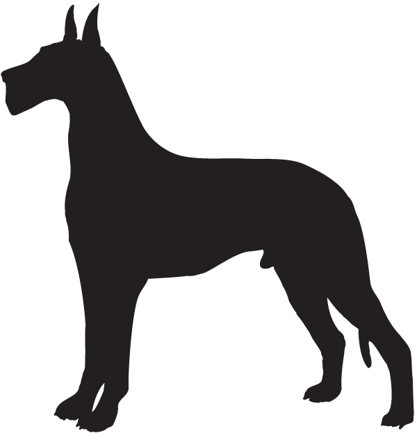 (image for) Black Great Dane Decal