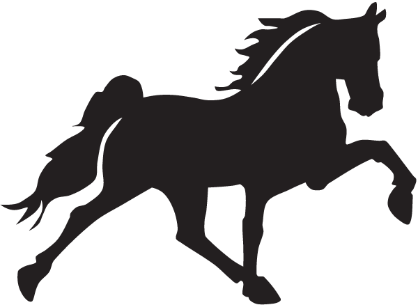 (image for) Black Tennessee Walker Decal