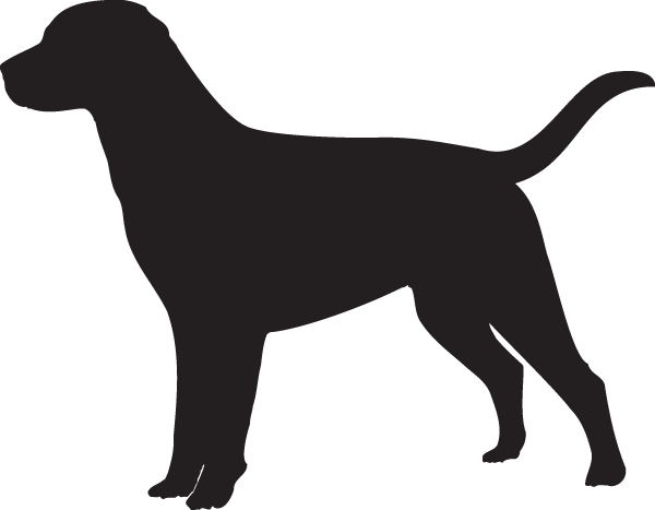 (image for) dog silhouette decal