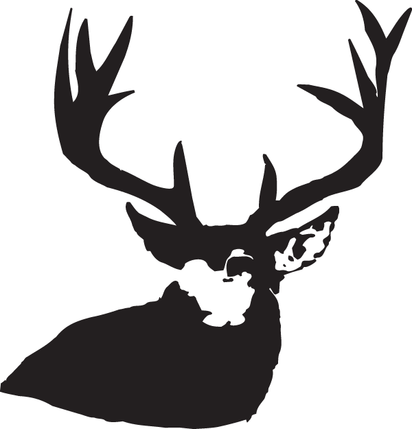 (image for) Buck Head Silhouette Decal