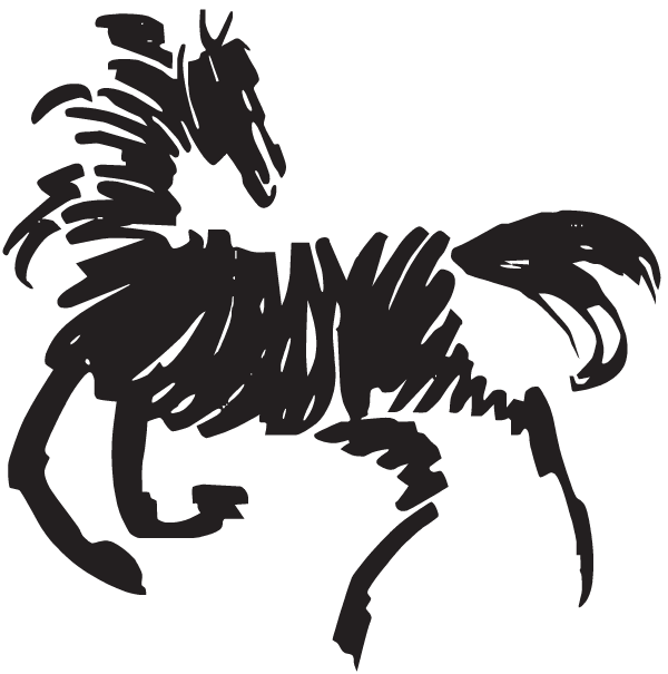 (image for) Primative Horse Painting Decal