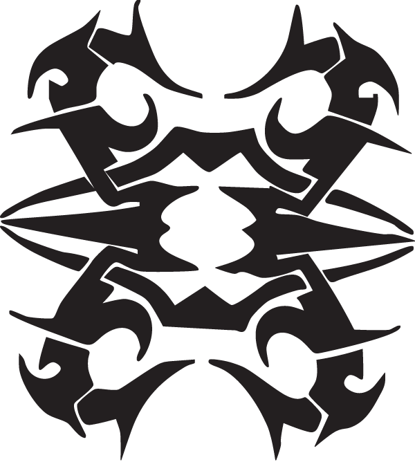 (image for) Tribal Jagged Mirror Decal
