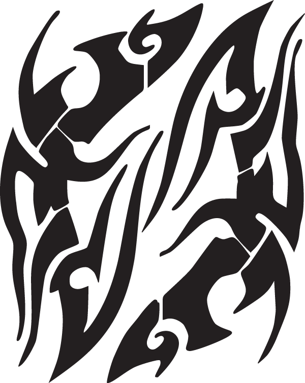 (image for) Passing Lizards Tribal Decal