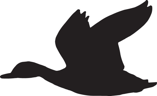(image for) Duck Flying Silhouette Decal