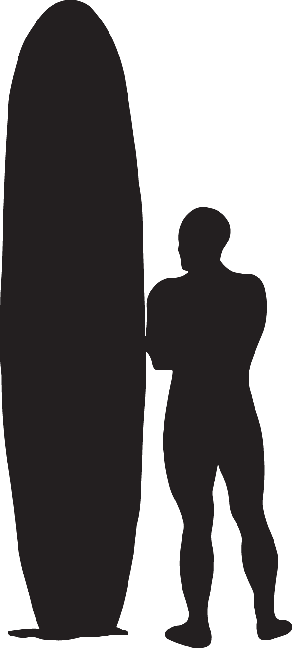 (image for) Surfer Silhouette Decal