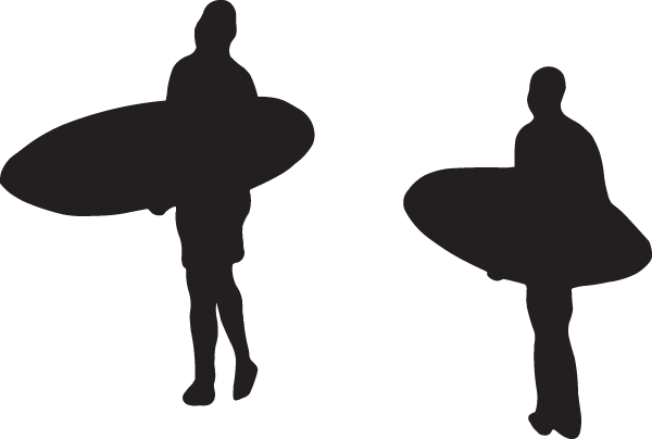 (image for) Surfer Silhouette Decal